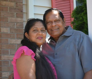Prime Minister, Moses Nagamootoo and his wife Sita