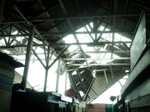 The collapsing roof at the market.