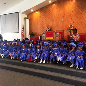 Students of Charles’ Little Masters Academy at a recent graduation