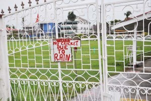 The notice on the gate of the GYO ground says it all.