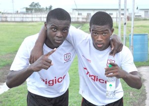  Jamal Butts (right) registered a hat-trick and Paul Williams completed the tally.