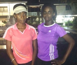 Areta Dey (right) and Nicola Ramdyhan will be in a keenly contested battle against Carol Humphrey and Afruica Gentle. 