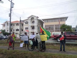 The demonstration in progress.