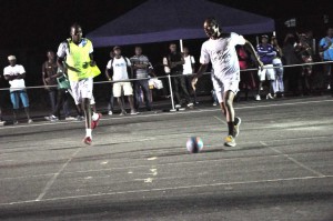 Part of the action in the penultimate night of the Second Ground Entertainment ‘Ballers in the Summer’ Knockout Street Football Competition.