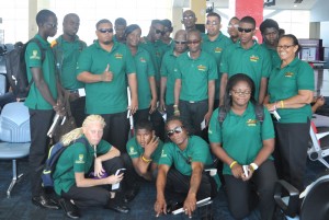 Guyana Blind team at the T&T airport on their way to St Lucia