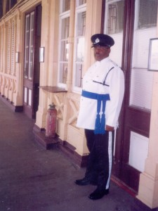 In ceremonial uniform