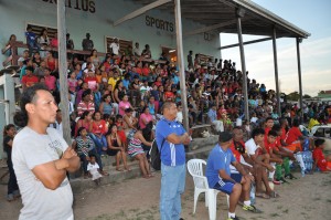  A section of the large crowd that witnessed a game in this year’s competition in Lethem.