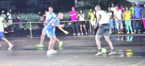 Part of the action on opening night of the Second Ground Entertainment ‘Ballers in the Summer’ Street Football Tournament.