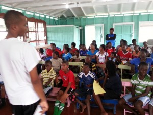 The participants of the Hearts of Oak FC holiday Camp involved in classroom session last week.