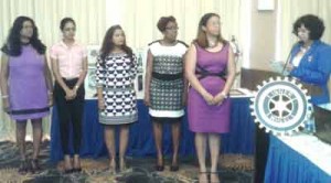 The committee members who will serve for 2015-2016. President Cherri Peters-Grant is second from right