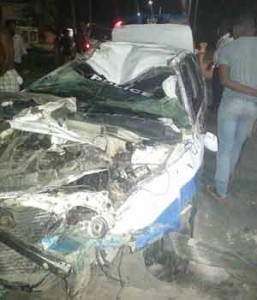 Vehicle after the accident  