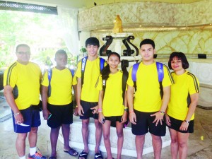 The Guyana Badminton team at the CAREBACO tournament began their quest for honours yesterday.