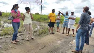 Residents making their concerns known to developer