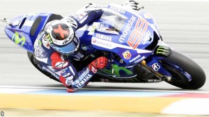 Spaniard Jorge Lorenzo moved level with Italian Valentino Rossi at the top of the championship after winning the Czech MotoGP. (AP)