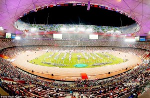 The Beijing National stadium was a sea of vibrant colour as the Chinese capital passed on the World Championships to the English capital.