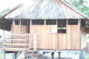 One of the refurbished buildings at the Indigenous Village. 