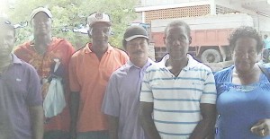 Some of the affected coconut farmers.