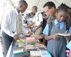 A scene from the observance of International Literacy Day yesterday