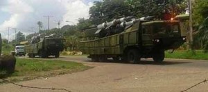 Venezuela’s army equipment and personnel being deployed to border areas near Guyana.