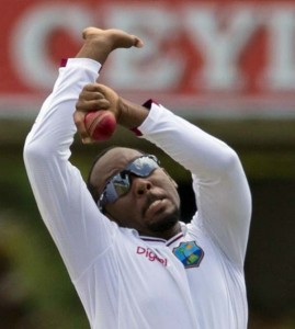 Jomel Warrican in action against Sri Lanka ©AFP