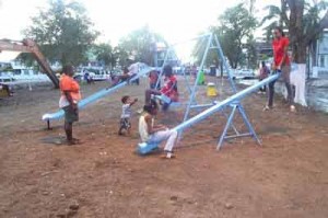 Citizens enjoying the facilities yesterday afternoon