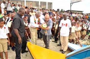 At the commissioning of the boat on Friday at Pomeroon, Region 2