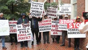 Guyanese stage a peaceful protest in Washington DC. – (photography by Ebel Clarke)  