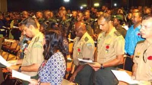 Members of the Brazilian Army also attended the GDF’s anniversary service