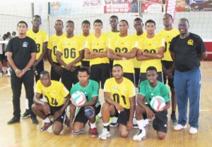 Port Mourant Training Centre Alumni Volleyball Club at the just concluded tourney.