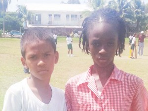 Sherwin Sampson (left)  and Nikel Carter  