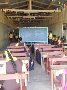 There are no lights in the classrooms of the Annai Secondary School