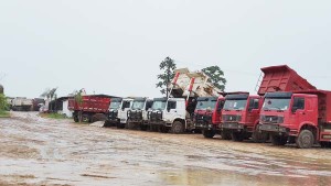 Another section of the CHEC’s compound with some of BaiShanLin’s trucks.