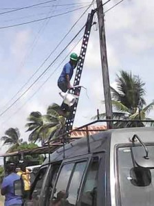  The removal of some of the street lights a few weeks back in Berbice. 