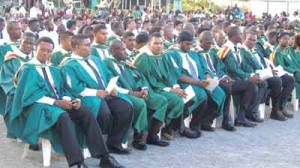 A group of graduates during UG’s convocation on Saturday 