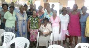 Several members of the newly founded senior citizens club on the West Bank Demerara, Bagotville 