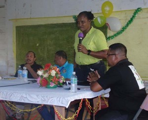 The panel, from left; Ministerial Advisor Mervyn Williams; Minister Sydney Allicock; Minister Annette Ferguson and Errol Ross – Personal Assistant to MinisterAllicock.