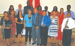 Minister George Norton (5th from left) with awardees after the ceremony. 