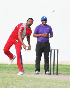 Rajiv Ivan picked up two crucial wickets for his team. 