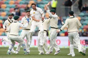 James Pattinson enjoyed a productive return to Test cricket, Australia v West Indies, 1st Test, Hobart, 3rd day, December 12, 2015 ©Getty Images