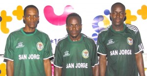 Three of the players Victoria Kings will be relying on to lead them to victory are (from left)-Aubrey Gibson, Winston Pompey and Alden Lawrence.