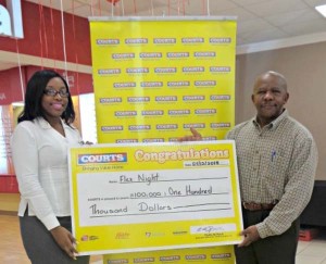 Flex Night Inc. MD Donald Sinclair receives sponsorship from Roberta Ferguson, PRO, COURTS Guyana Inc.