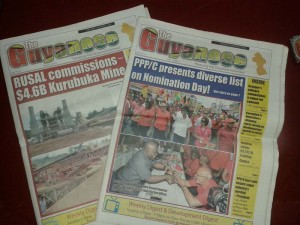 Copies of “The Guyanese”