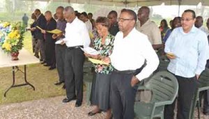 President Granger and other special invitees at yesterday’s ceremony 