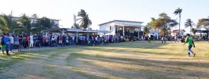 A section of the crowd that witnessed the opening day of this year’s Milo Under-20 Schools Football Tournament.