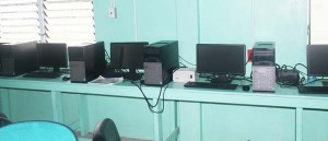 Some of the computers already installed in the ICT Hub.