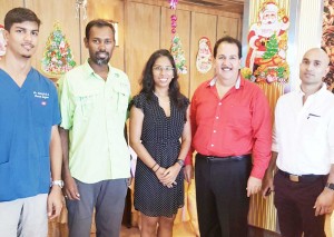 Members of GSSF’s Trapshooting Committee. (From left): Dr. Pravesh Harry, Mr. Ryan McKinnon, Ms Vidushi Persaud, Mr. Gerard Mekdeci and Mr. Nicholas Deygoo-Boyer.