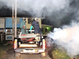  Fogging exercise being conducted for vector control.