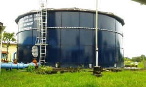The storage tank at the Bartica Water Treatment Facility Region 7