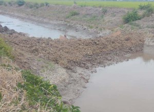 The canal that was filled in and blocked.