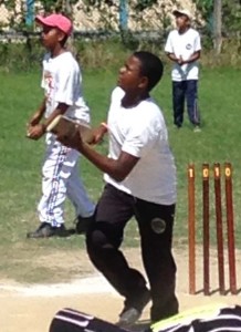 Reezekiel Renne during his entertaining innings.